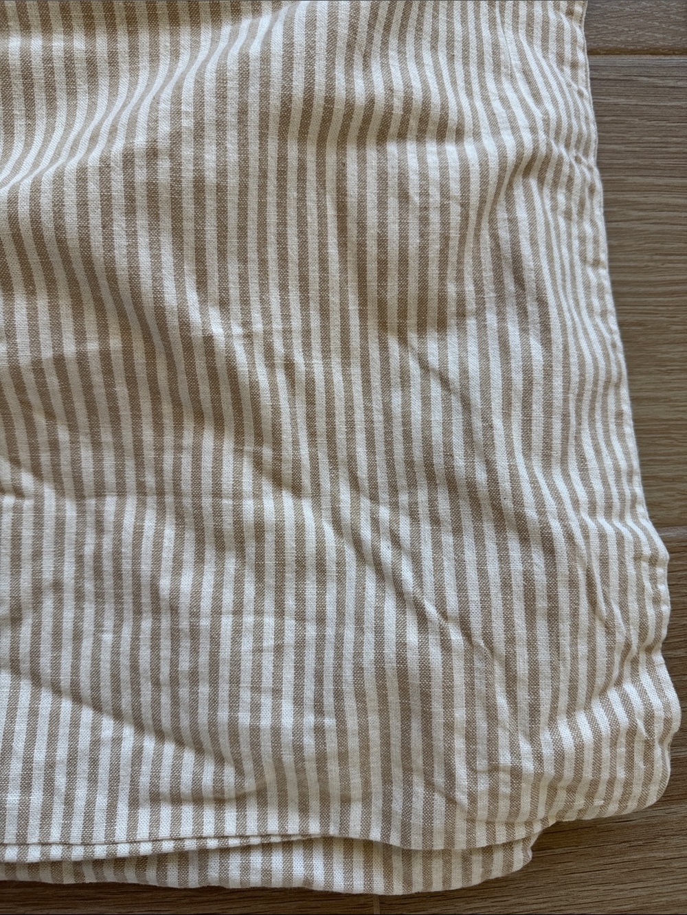 Pottery Barn King Wheaton Striped Linen Cotton Duvet Cover Linen Blend Ticking